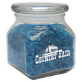 Small Square Apothecary Jar with Spa Bath Salt Crystals